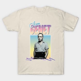 Jean Genet - Aesthetic Retro Style Tribute Design T-Shirt